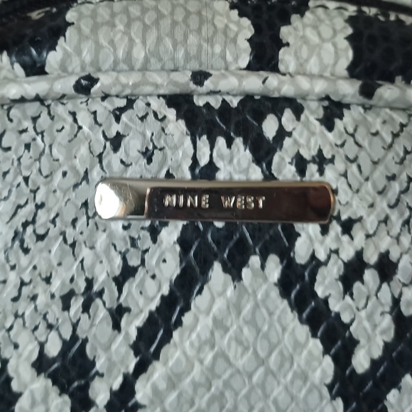 Vintage Nine West Faux Snakeskin Mini Bowler Bag - Picture 2 of 10